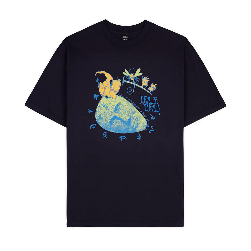 brain dead w24t00004085 petrified mind t shirt navy