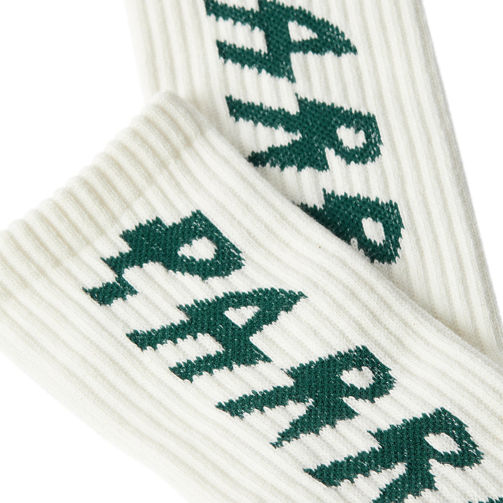 by parra 52180 shocker logo crew socks white
