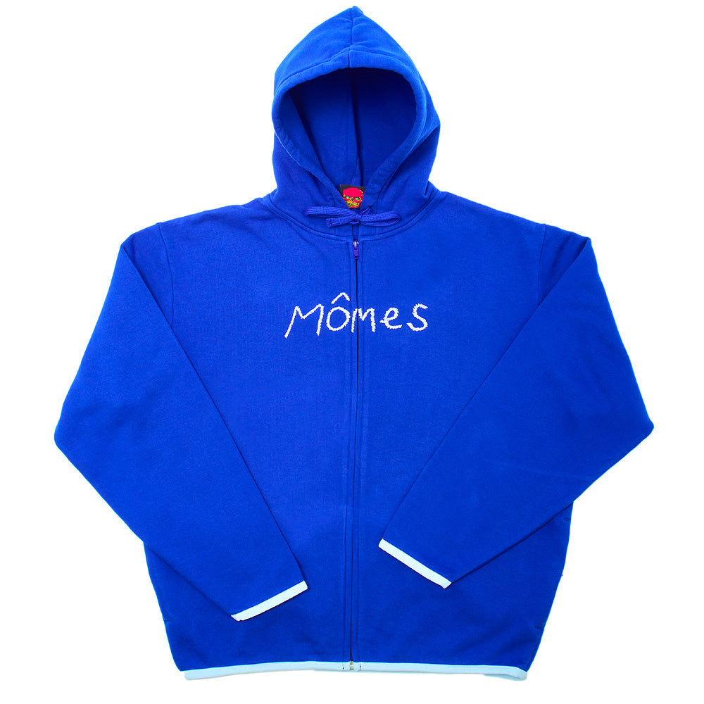 momes momes119 zip pocket hoodie blue