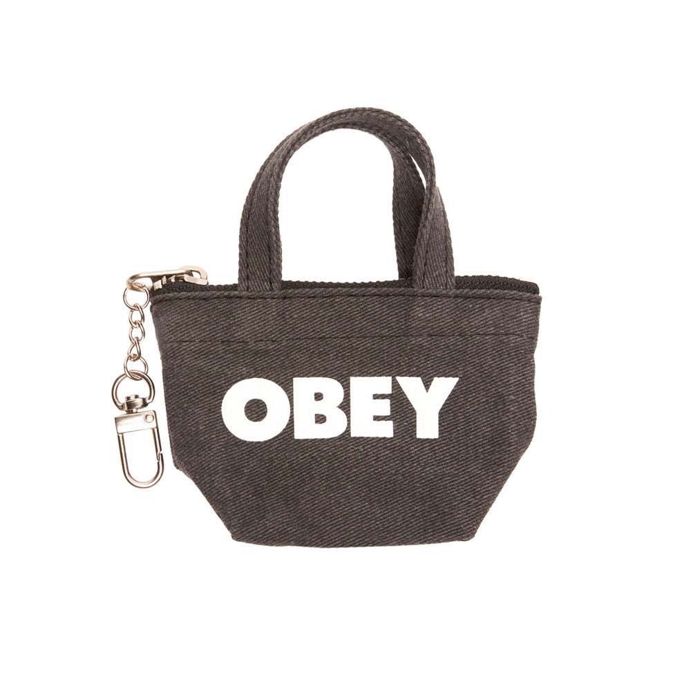 obey 100160029 pigment totebag keychain blk pigment black