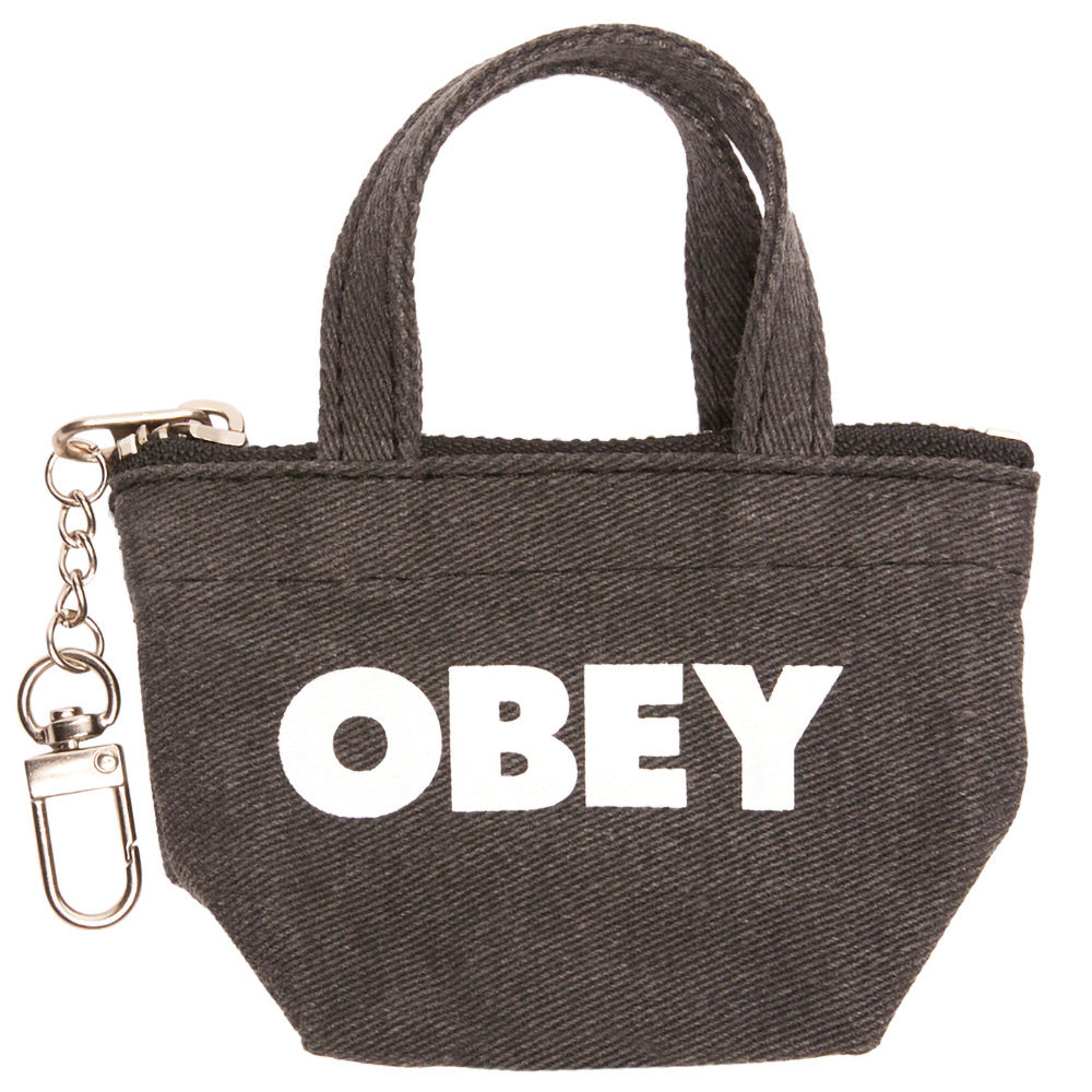 obey 100160029 pigment totebag keychain blk pigment black