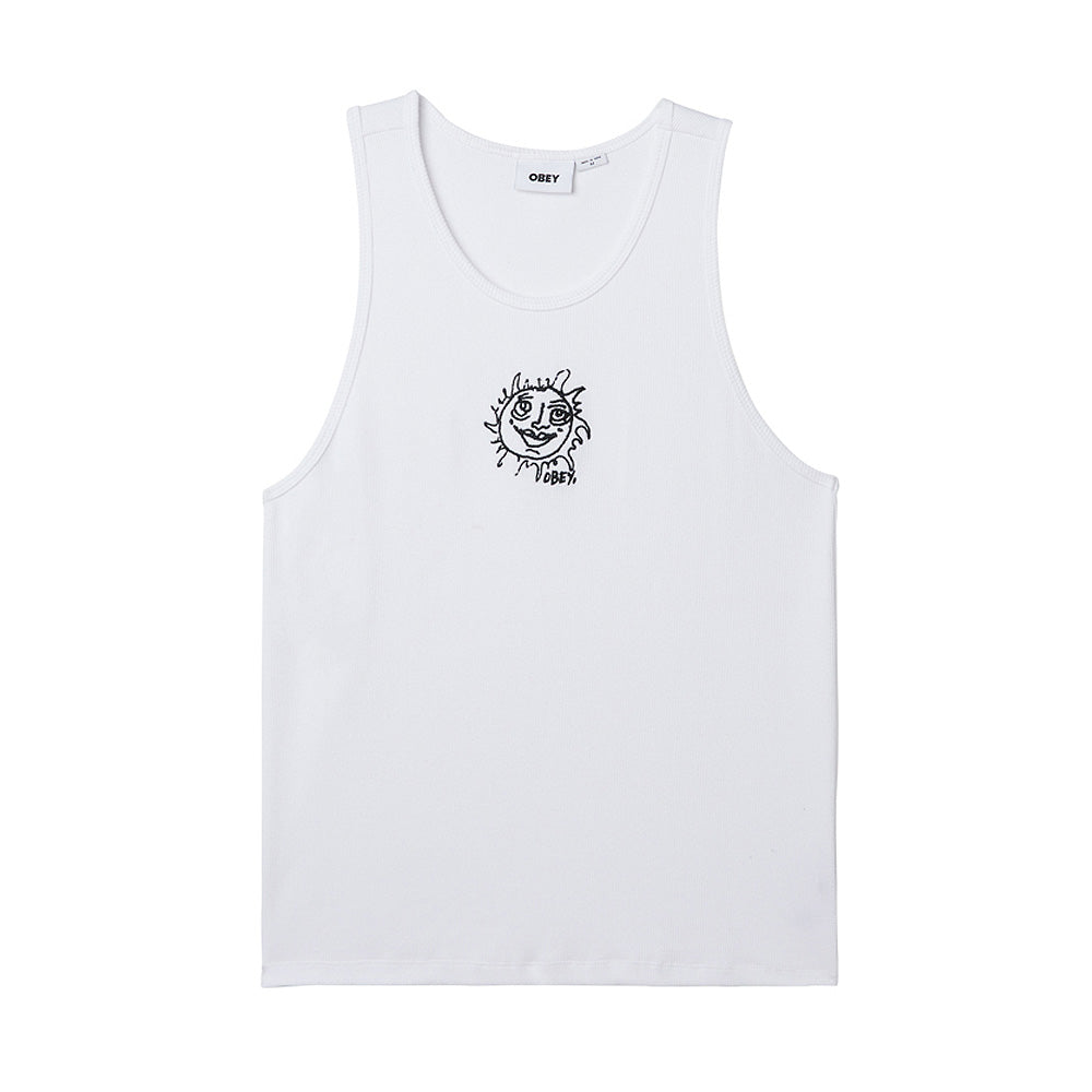 obey 134050059 disorder rib tank wht white