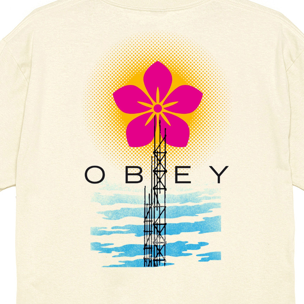 obey 165263933 elevated power tee crm cream