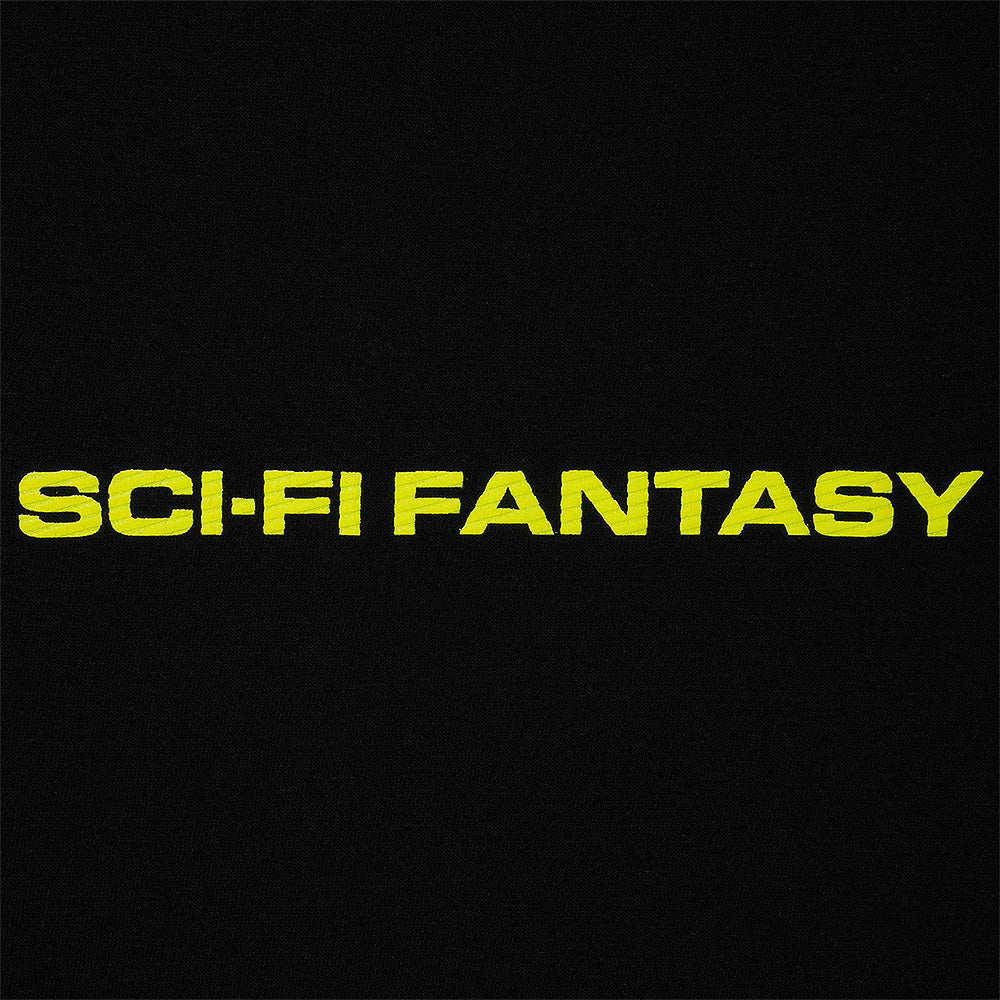 sci fi fantasy sf00137 textured logo tee blk black