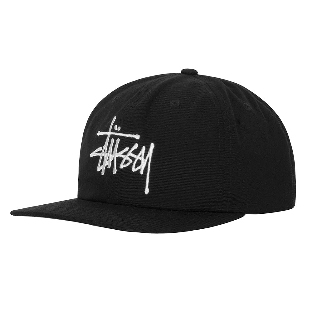 stussy 1311104 basic strapback cap black