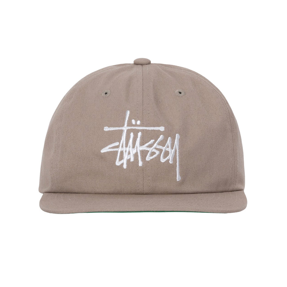 stussy 1311104 basic strapback cap khaki