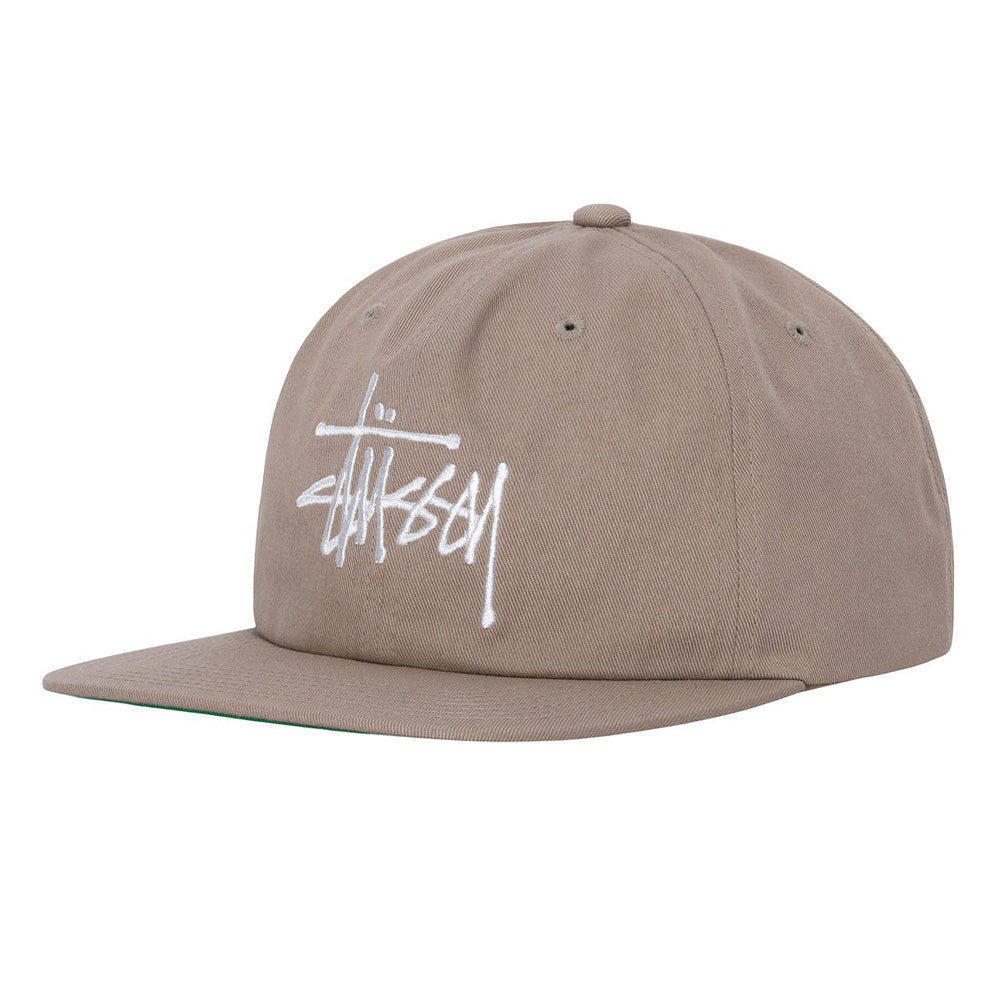 stussy 1311104 basic strapback cap khaki