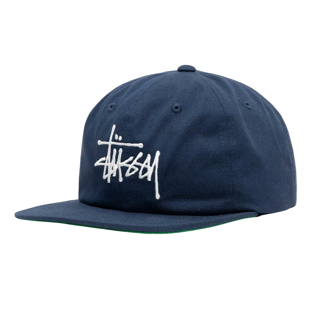 stussy 1311104 basic strapback cap navy