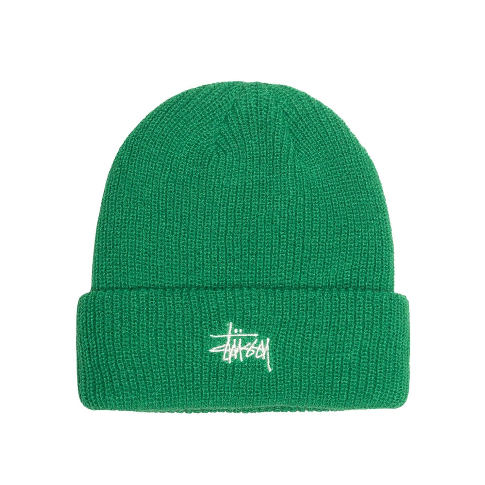 stussy 1321019 basic cuff beanie kelly green