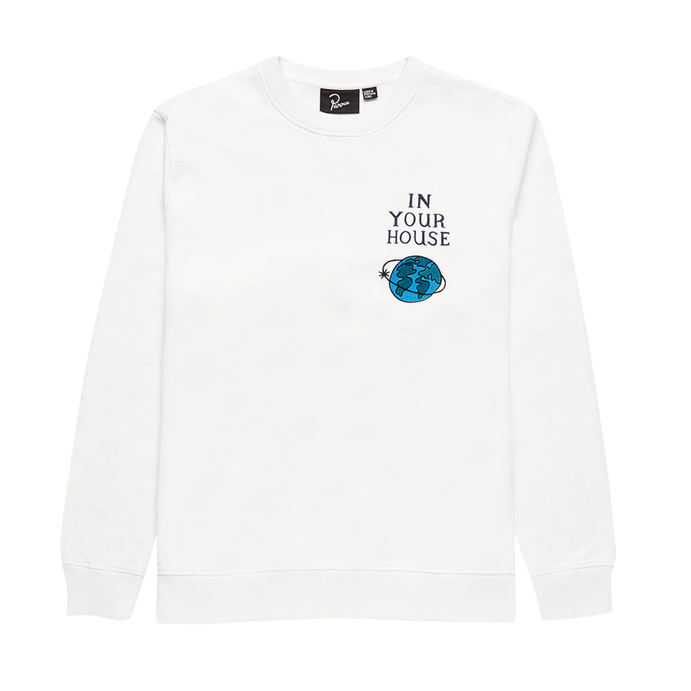 BY PARRA SYSTEMS LOGO CREW NECK SWEATSHIRT // WHITE