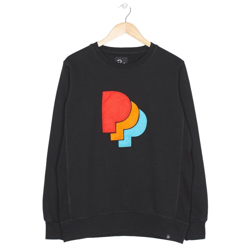 by parra ppp crewneck sweatshirt black