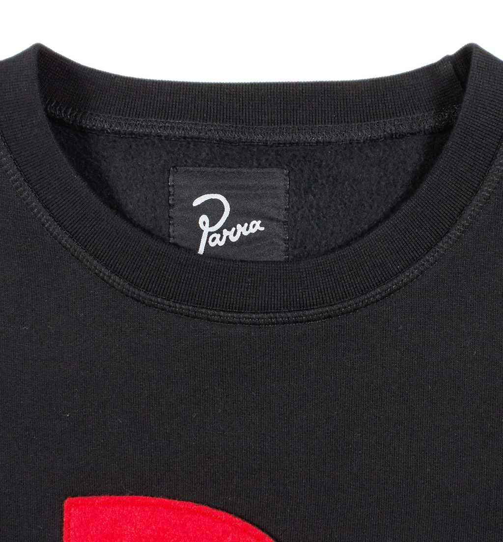 by parra ppp crewneck sweatshirt black