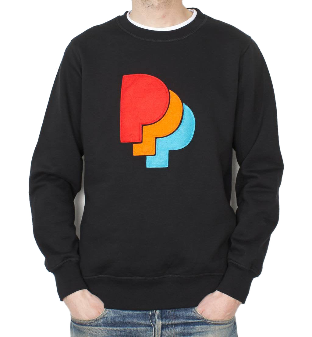 by parra ppp crewneck sweatshirt black