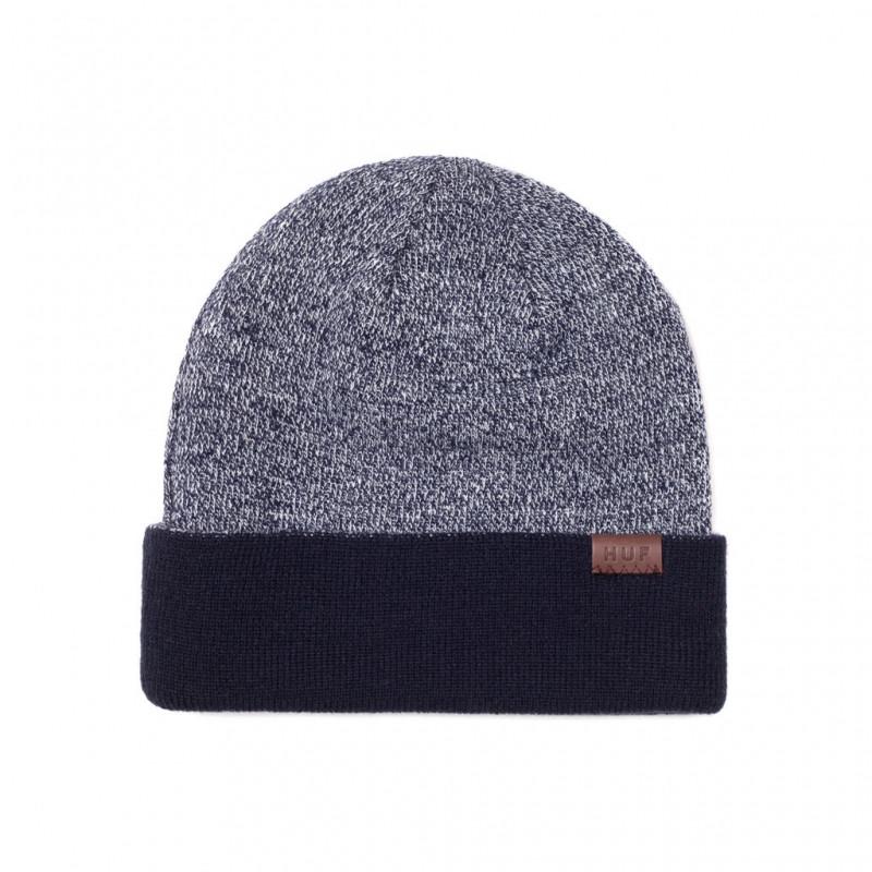 huf bn43002 reversible mixed yarn beanie navy