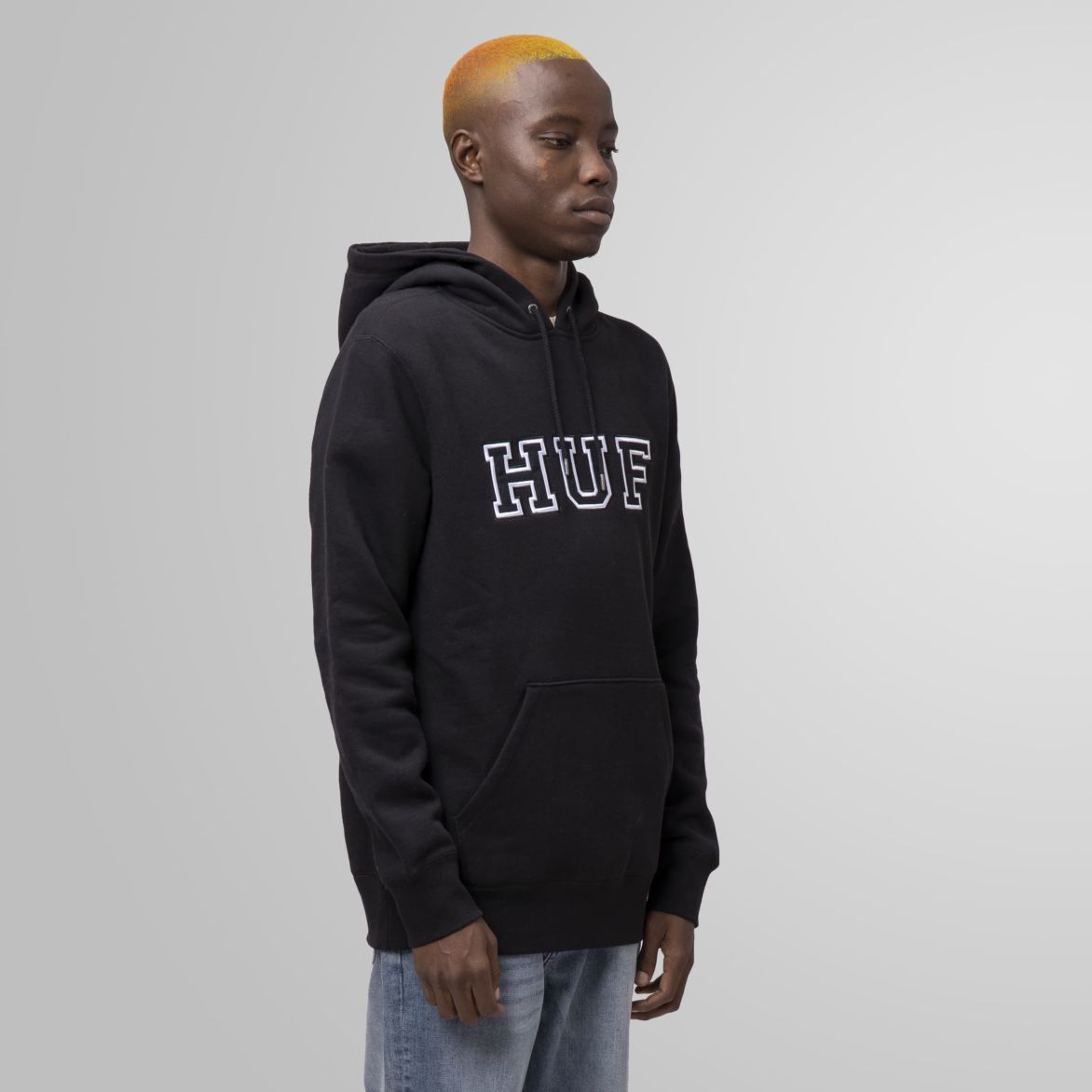 huf fl00136 hartford po hoodie black