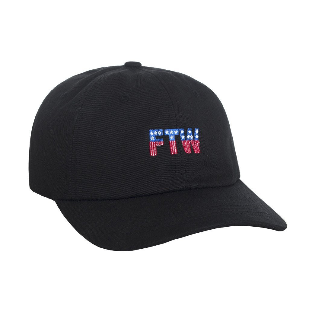 huf ht65k01 ftw 6 panel curve brim hat black