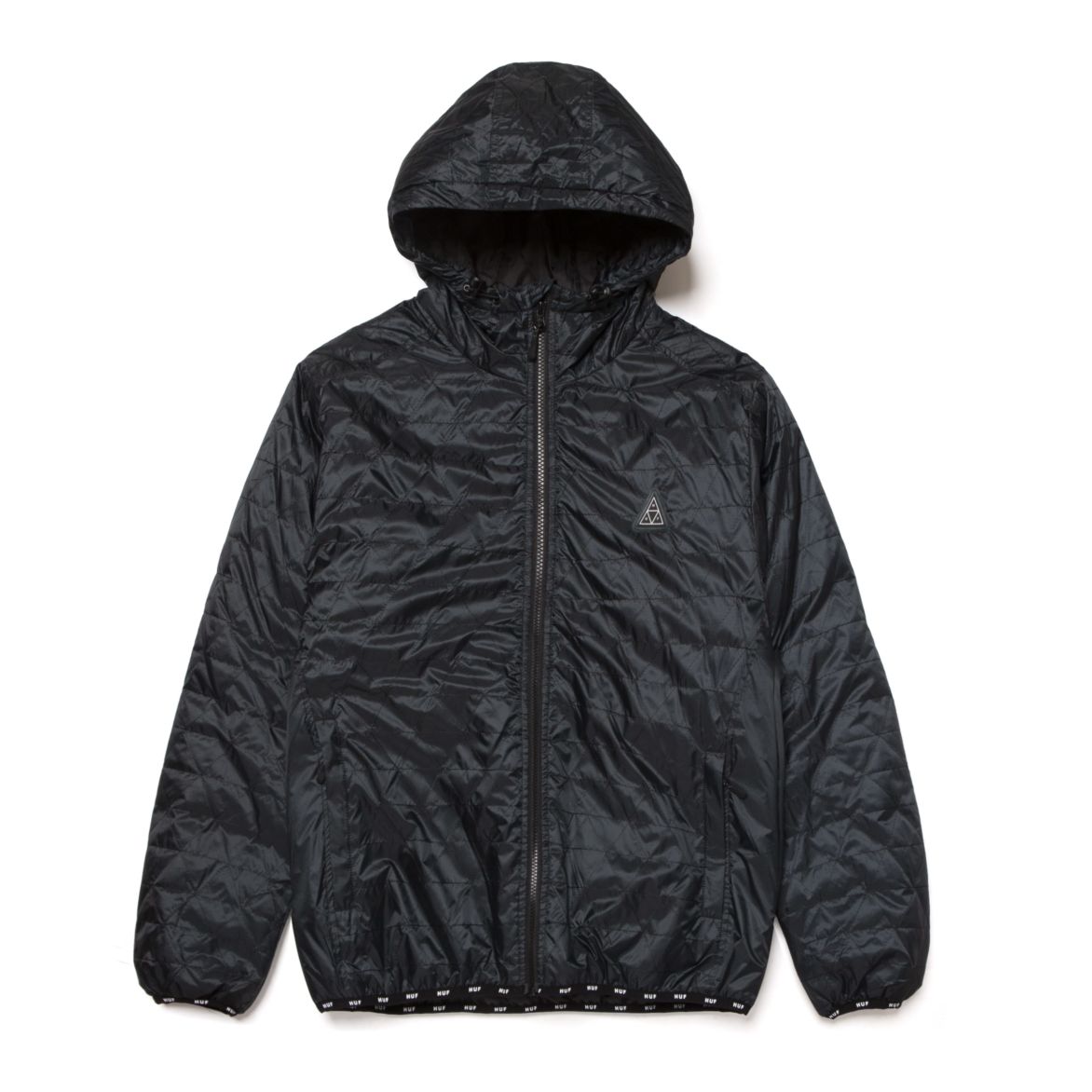 huf jk00244 polygon quilted jacket black