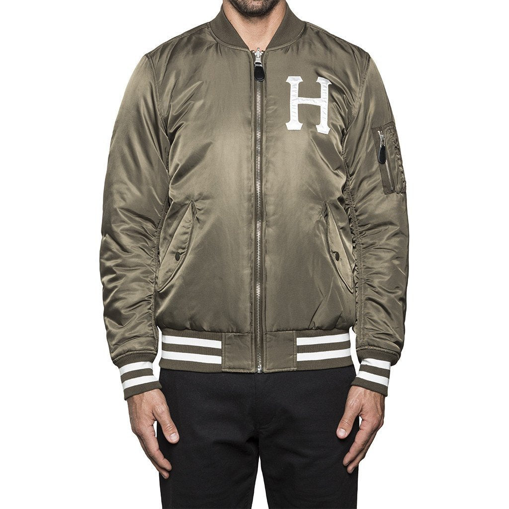 huf jk53007 ma 1 reversible bomber olive camo