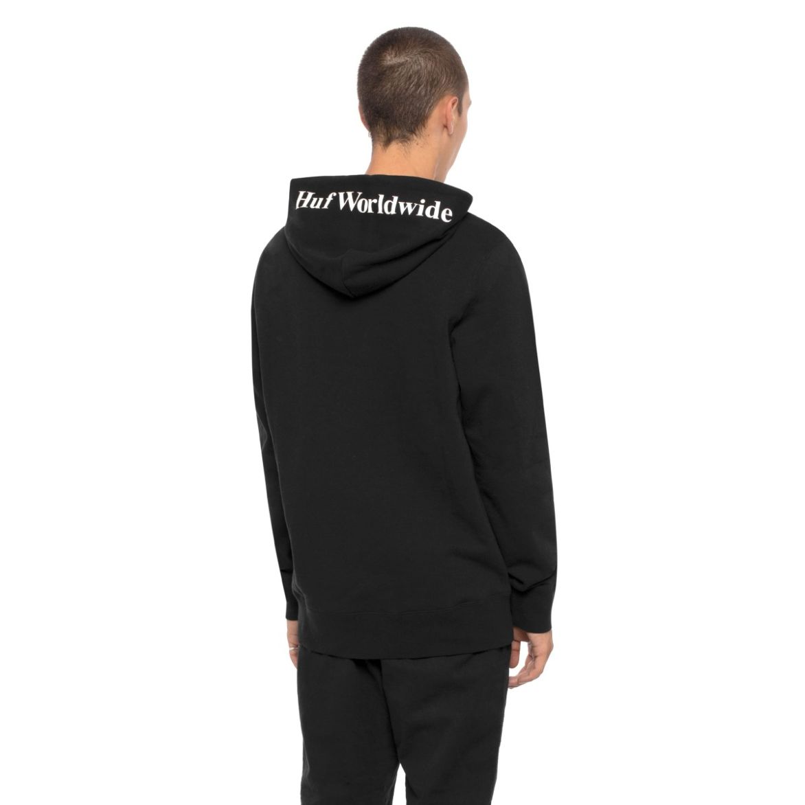 huf pf00098 essentials box logo po hoodie black