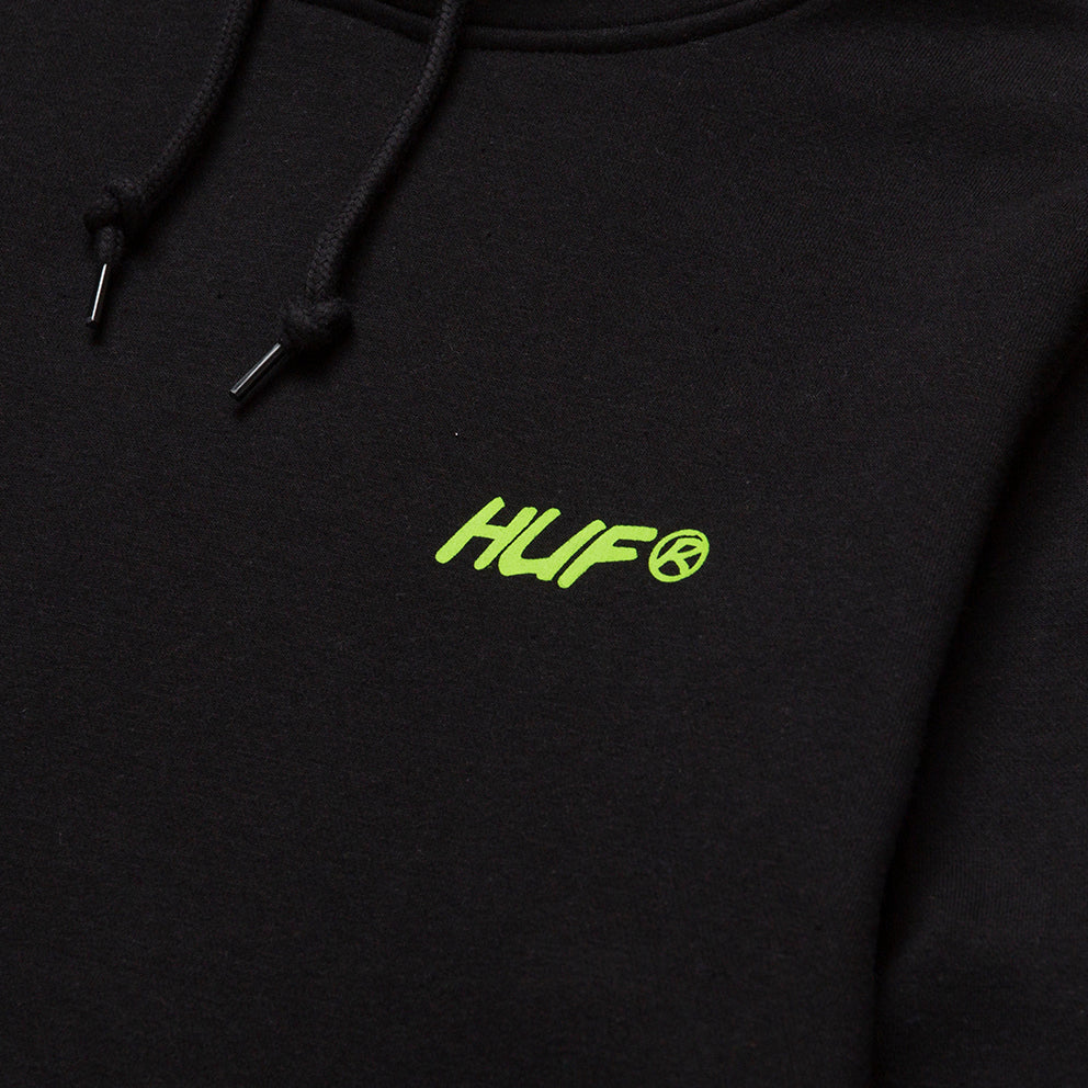 huf pf00363 i feels good po hoodie black