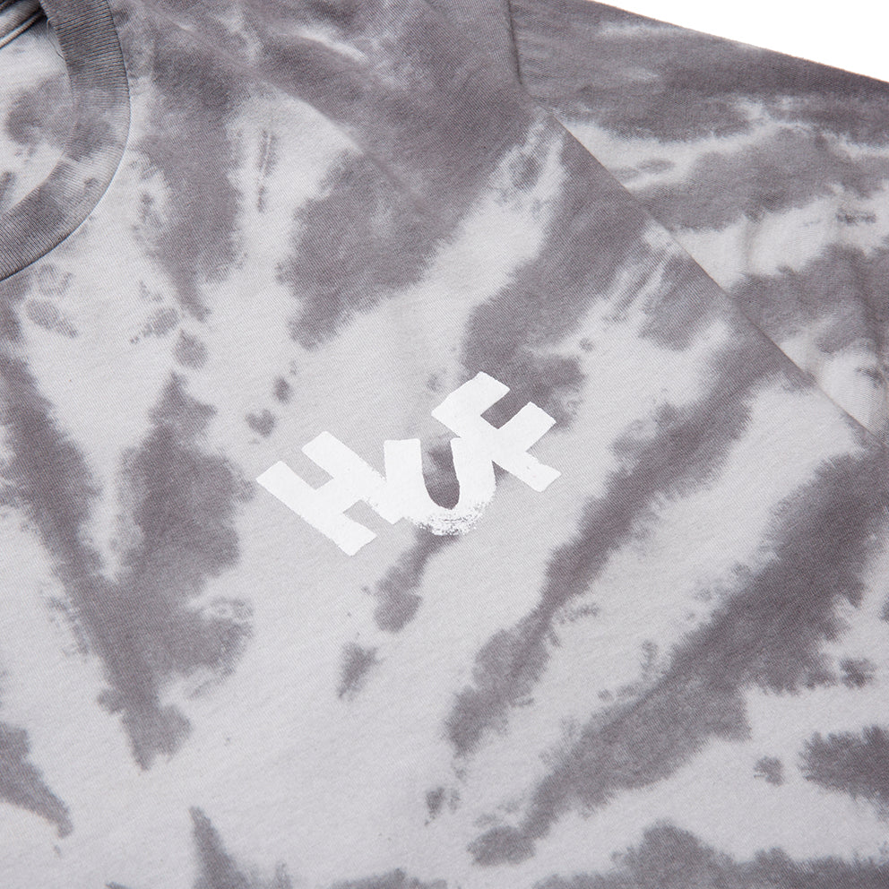 huf ts01383 haze brush tie dye ss tee black
