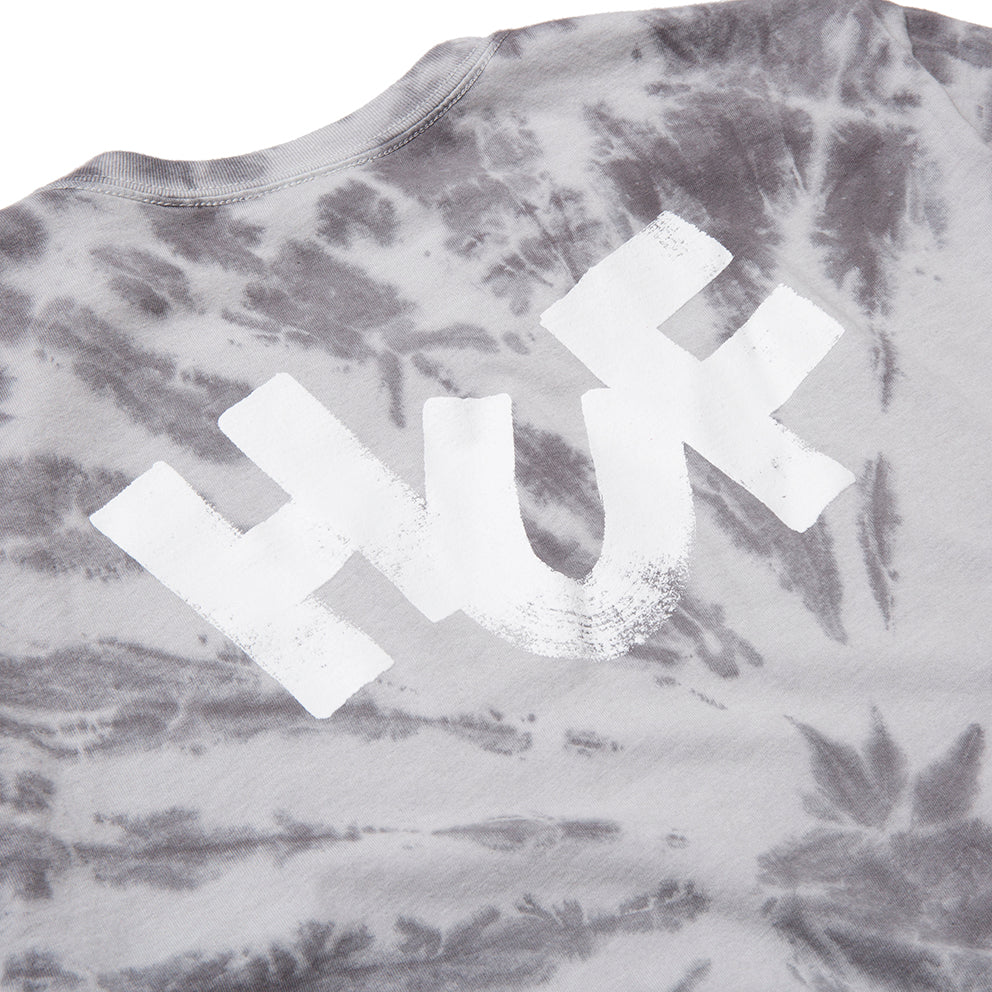 huf ts01383 haze brush tie dye ss tee black