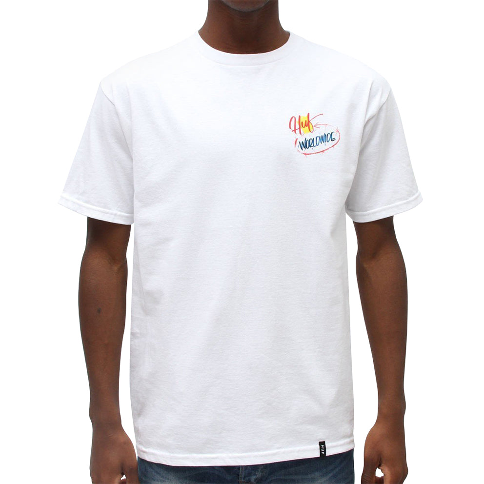 huf ts53012 shrooms tee white