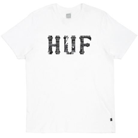 huf ts61042 classic logo classifieds tee white