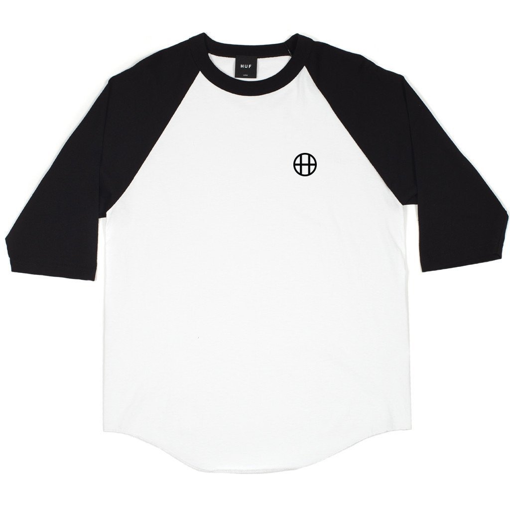 huf ts63002 base raglan blackwhite