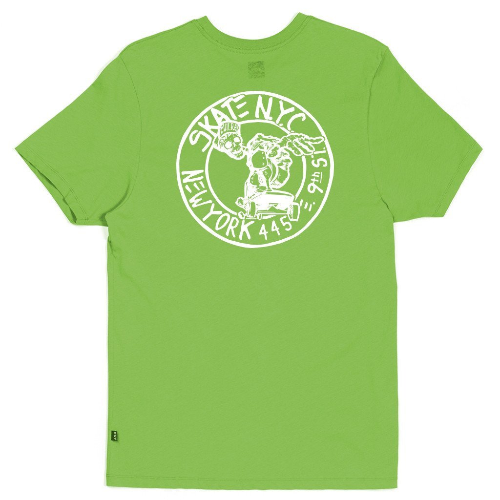 huf x skate nyc ts65l02 address tee lime