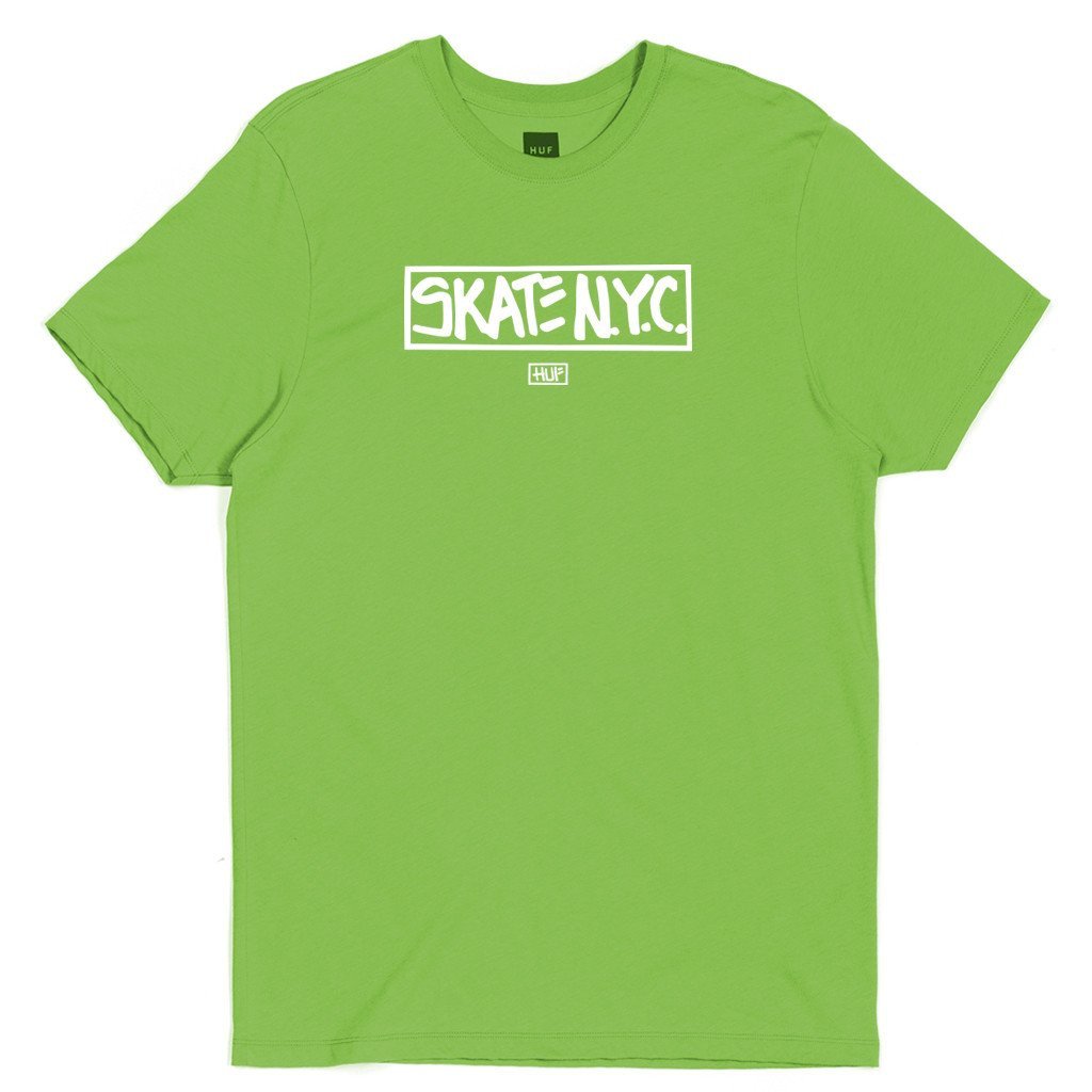 huf x skate nyc ts65l02 address tee lime