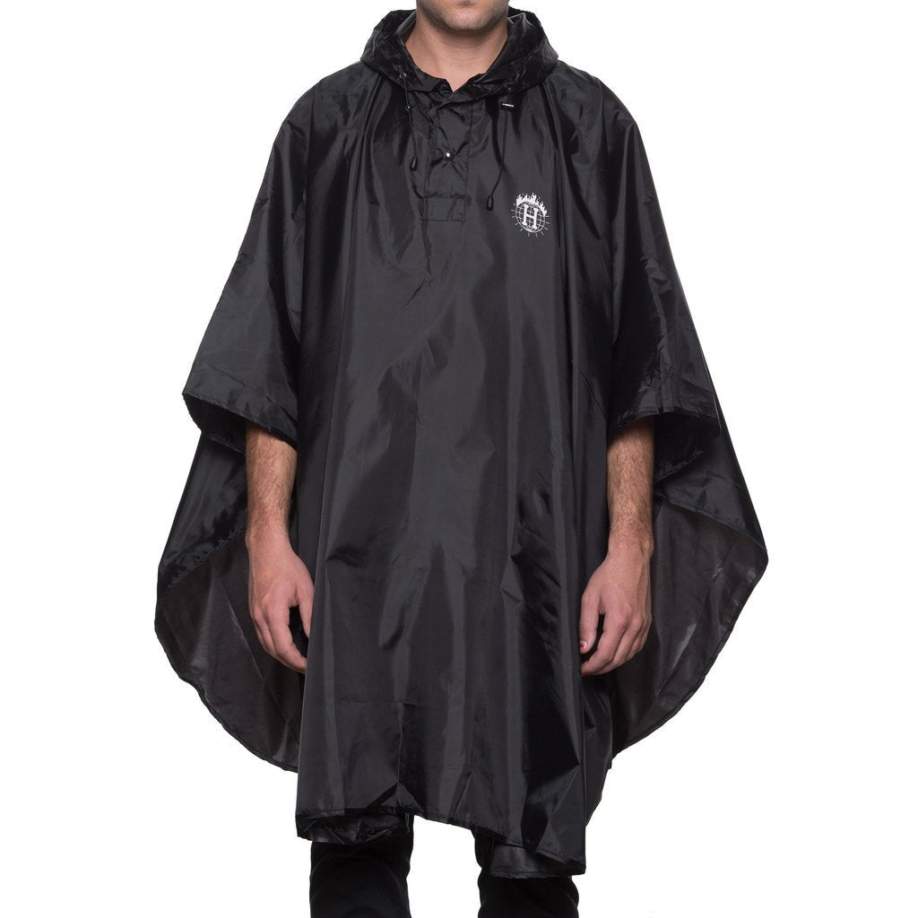 huf x thrasher ac65m04 packable poncho black