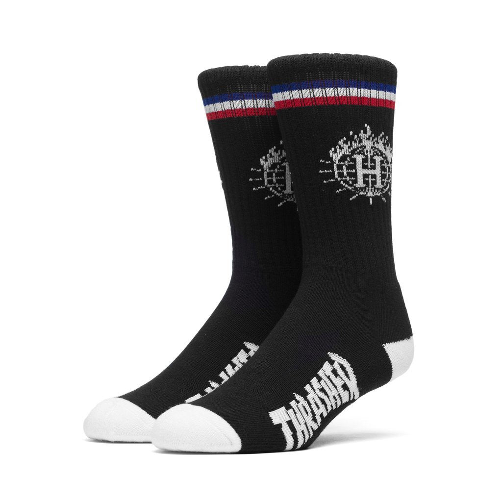 huf x thrasher sk65m01 tds sock & can black