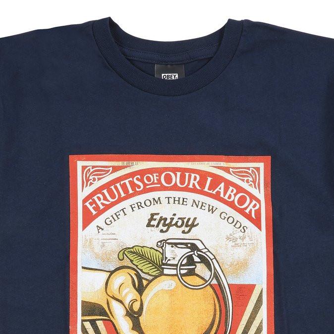 obey 163081200 fruits of our labor tee navy