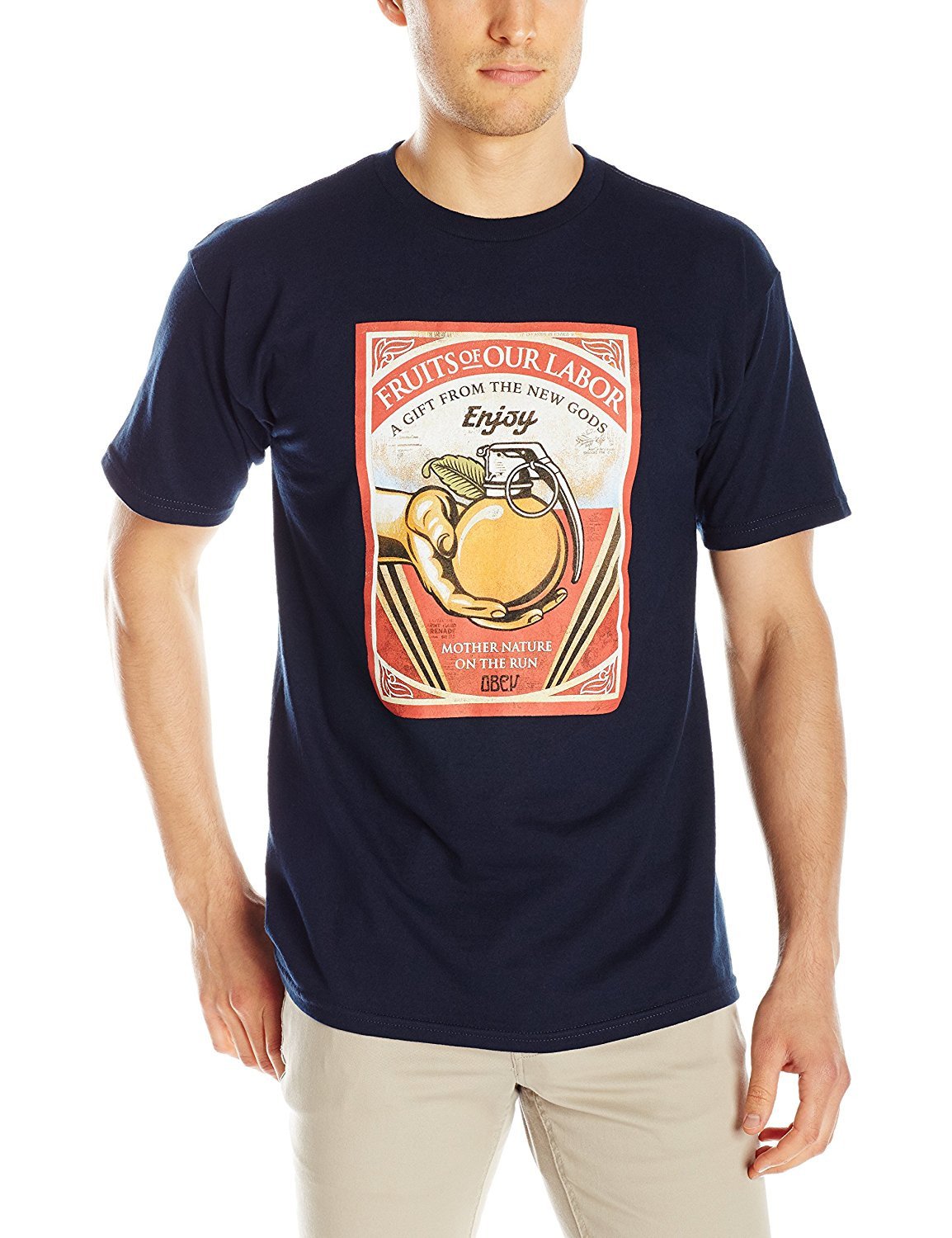 obey 163081200 fruits of our labor tee navy