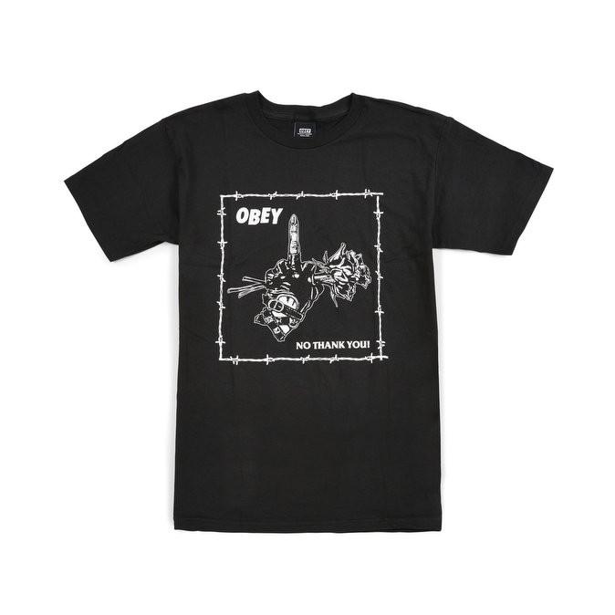 obey 163081254 no thank you tee black