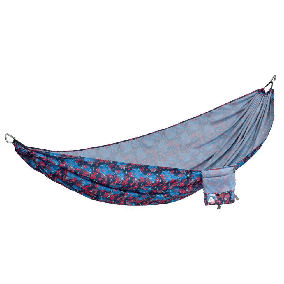 poler9372 thermarest slacker double hammock blue floral