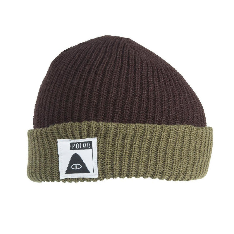 poler 535003 trailboss beanie dark brownarmy green