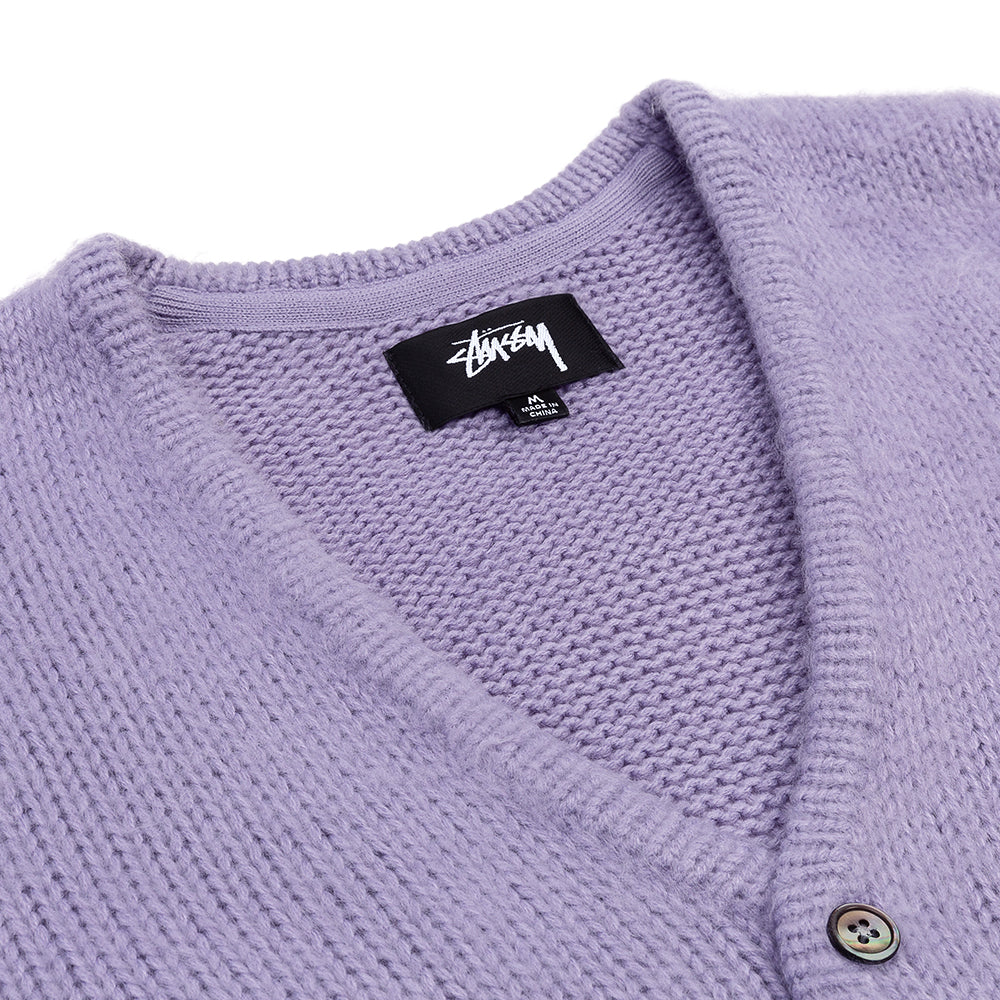 STÜSSY BRUSHED CARDIGAN // LAVENDER