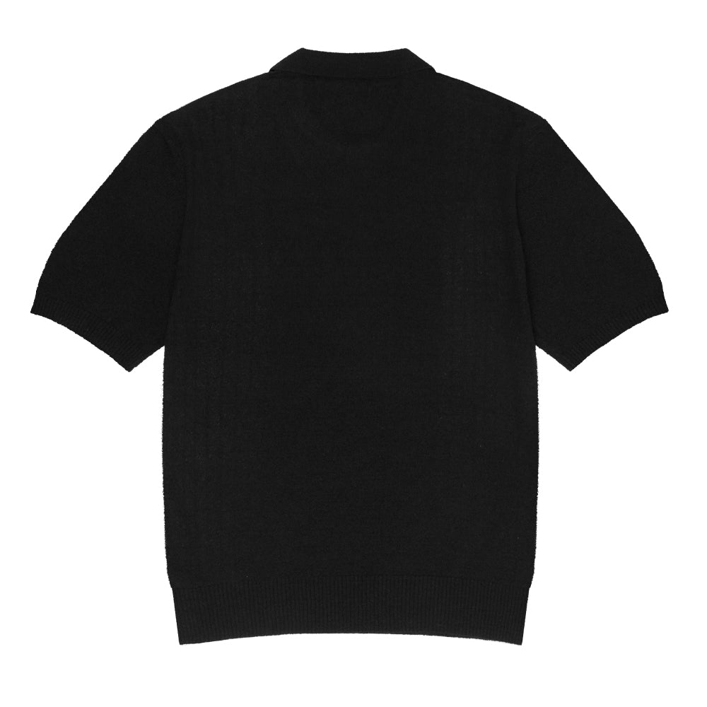 STÜSSY TEXTURED SS POLO SWEATER // BLACK STRIPE