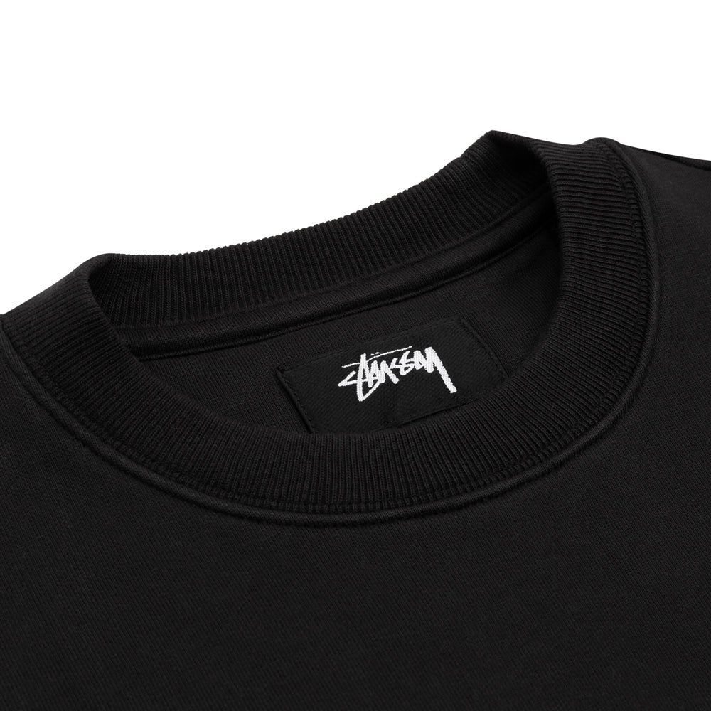 stussy relaxed oversized cre.w black - www.sorbillomenu.com