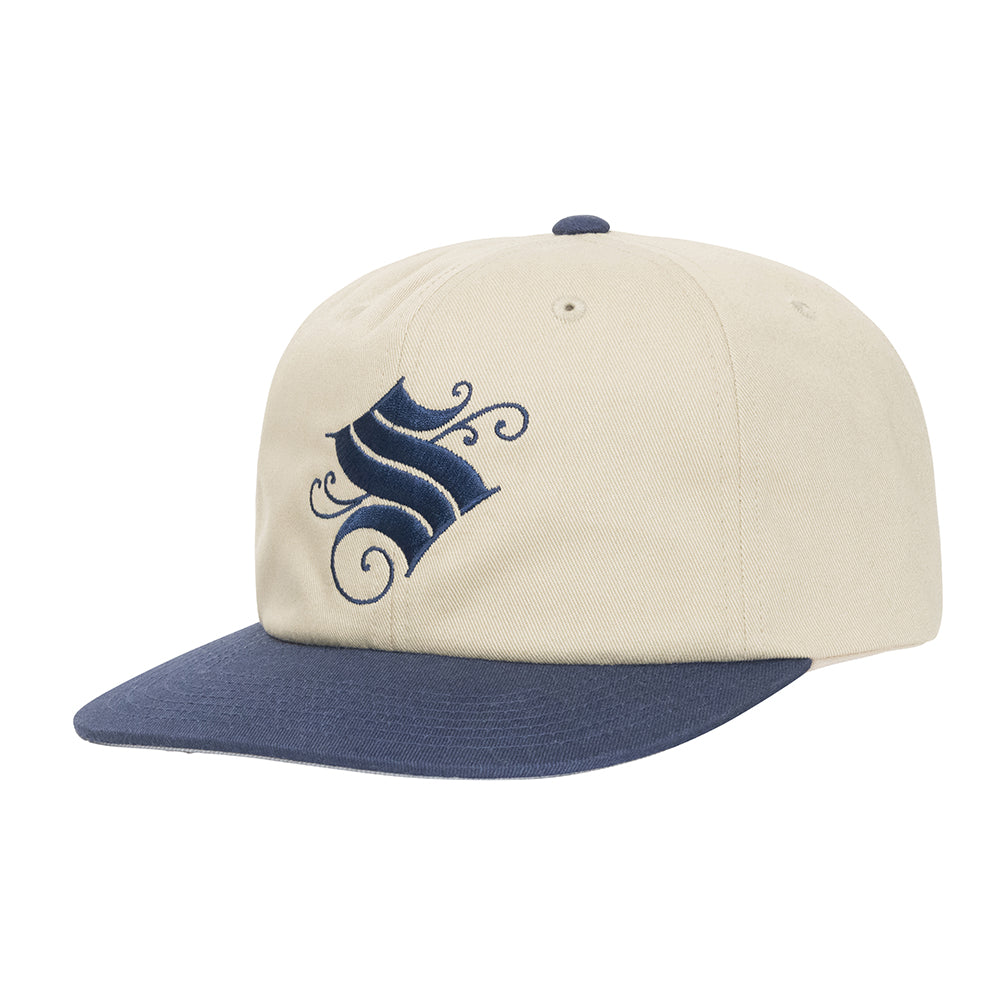 STÜSSY PINSTRIPE SNAPBACK HAT // KHAKI