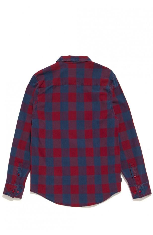 the hundreds t16p108118 ridge long sleeve woven red