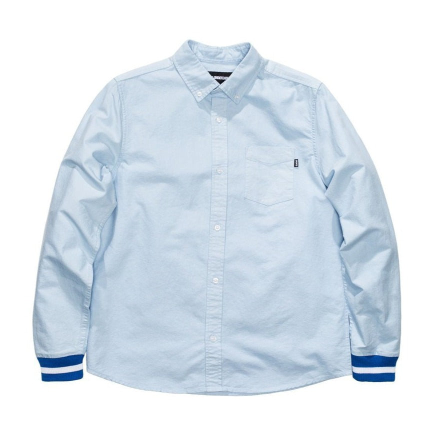 undefeated 511073 cuff oxford lsl shirt light blue